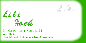 lili hock business card